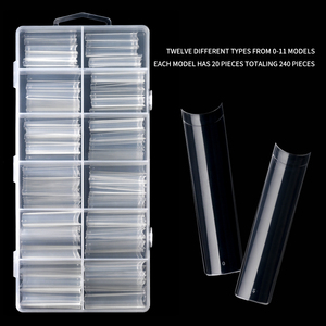 ปลายเล็บอะคริลิครูปทรงสี่เหลี่ยมยาว XXL พร้อมกล่องยาวพิเศษ XL C ปลายโค้งครึ่งฝาครอบเครื่องมือทำเล็บ - Product Image 4