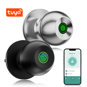 Código de teclado digital electrónico Cerradura de bola de huella digital inteligente Cerrojo DE SEGURIDAD Ble Tuya App Perilla Cerradura de puerta - Product Image 1