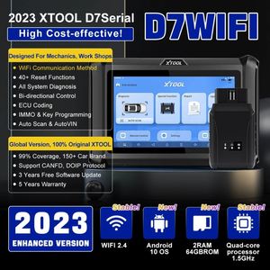 Actualizado Ver. of D7BT Programación de llaves Sensor de manivela Volver a aprender Todos los sistemas Escáner de diagnóstico de automóviles XTOOL D7W Herramienta de escaneo inalámbrico