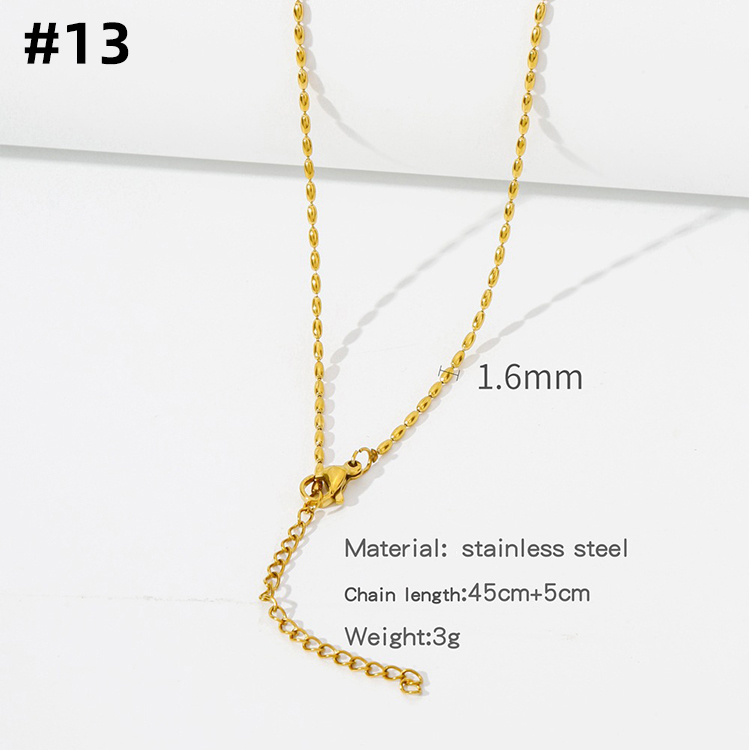 13. Seed Beads Chain-1.6mm-Gold