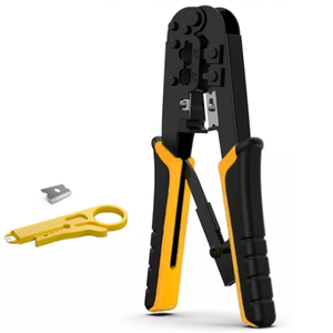 EZ Cat5e/6/7 Ethernet kesim tel kablo striptizci çoklu kullanım pense Alicate geçmek ağ kablosu RJ45 konnektör sıkma aracı - Product Image 1