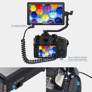 FEELWORLD V3 6 pulgadas 3D LUT DSLR Cámara Monitor de campo IPS Soporte completo Salida de entrada con Micro Cable Tilt Arm Sunshade - Product Image 6
