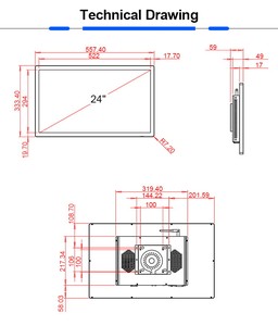 Factory OEM windows Os Interactive 24 Inch Lcd Panel Computer Touch Screen Industrial All in One Pc - Product Image 6