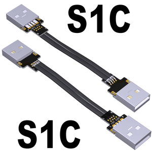 ADT-Link USB2.0สายไฟแบนสั้นบางเฉียบเส้นข้อมูลแหล่งจ่ายไฟกระแสสูงตัวผู้เป็นสองเท่าสำหรับอุปกรณ์อิเล็กทรอนิกส์สำหรับผู้บริโภค - Product Image 5