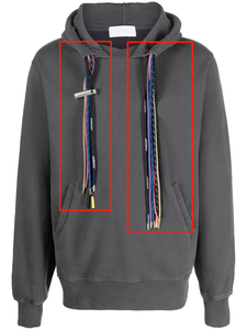 Sudadera con capucha personalizada redonda de poliéster con punta metálica, cordón de cordón para chaqueta de ropa - Product Image 2