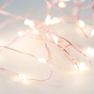 Luces de hadas con Control remoto a prueba de agua, cadena con batería, alambre de cobre, luz LED