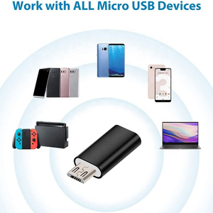 USB C型母到微型公适配器转换连接器支持充电同步 - Product Image 6