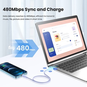 Düşük adedi süper hızlı şarj cep telefonu 27W hızlı şarj sıvı silikon USB C şarj kablosu - Product Image 4