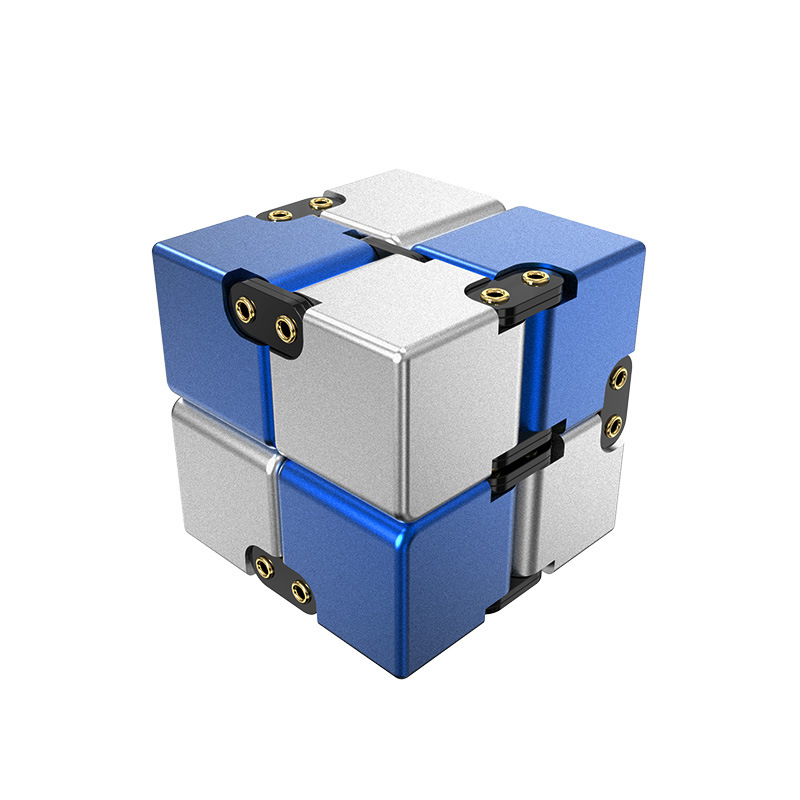 Rivet Infinity Rubik's Cube - Blue and Silver