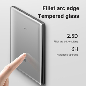 Pannello di vetro temperato estremamente sottile TV Computer telefono prese elettriche Multi funzionale Smart presa interruttori a parete