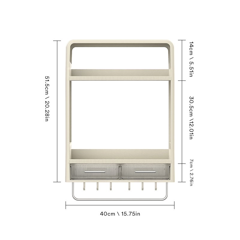 2 couches avec des tiroirs, des crochets, et des barres de serviette