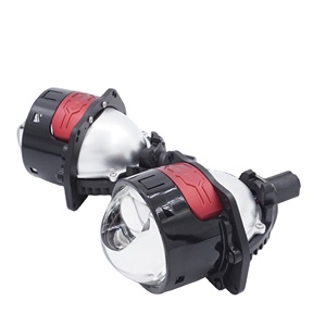 Araba projektör Lens 3.0 LED Bi Led projektör 3 inç yüksek ışın üç lamba bardak sıcak beyaz Bi Led projektör - Product Image 5