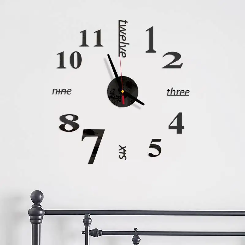 Reloj Manecillas Digital 3D Reloj de pared Relojes de pared