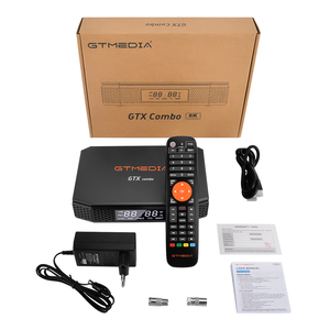 GTコンボAndroidTV 4K/8K IPTV DVB-S2X/T2/C/ISDBT衛星放送受信機 (デュアルCIプラス1.4セットトップボックス付き)