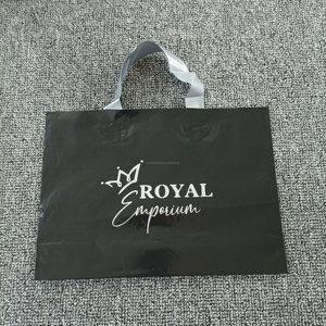 プロモーションロゴプリント包装ショッピング2020 PEプラスチックトートバッグカスタムソフトループハンドル付き - Product Image 6
