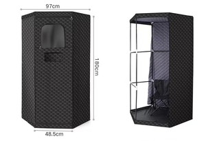<strong>Portable</strong> Full-Size Acrylic Steam Sauna Room Spa with Steam Generator and <strong>Control</strong> Panel for 2 People for Apartment Use - Product Image 6