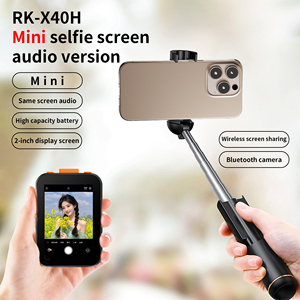 充電式2-in-1 SelfieスクリーンモニターBTカメラリモコンと音声機能付きAppleとAndroidに対応