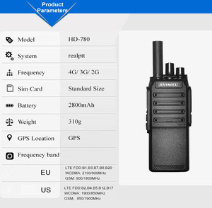 Global Talking Range 4G HD-780 IP66วิทยุเครือข่ายกันน้ำ,ปตท. ซิมการ์ด B2 B4วิทยุลินุกซ์คลื่นความถี่สหรัฐฯ Real PTT - Product Image 3