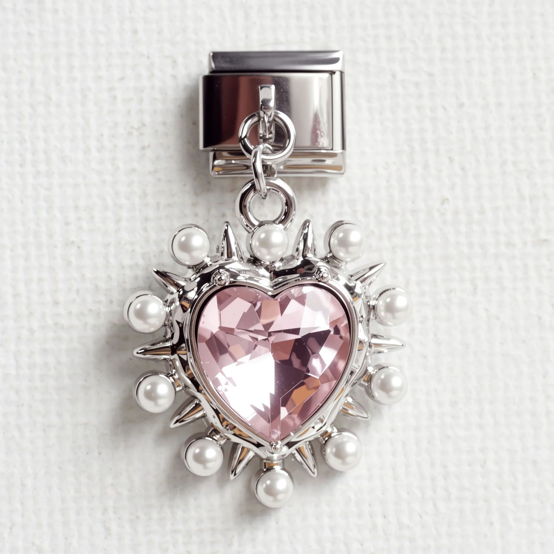 Pearl heart-silver
