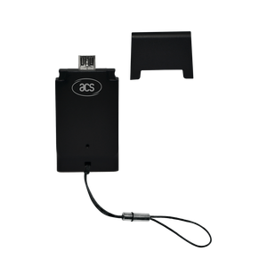 Adaptador de contato inteligente original acs ACR39T-A3 otg, mini leitor de cartão de bolso, emv ccid