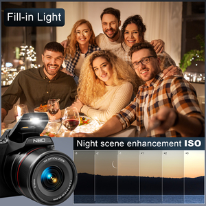 NBD kamera 2000mAh lityum pil 16x optik zoom 64mp 5k video dijital kamera ile 256GB kart - Product Image 5