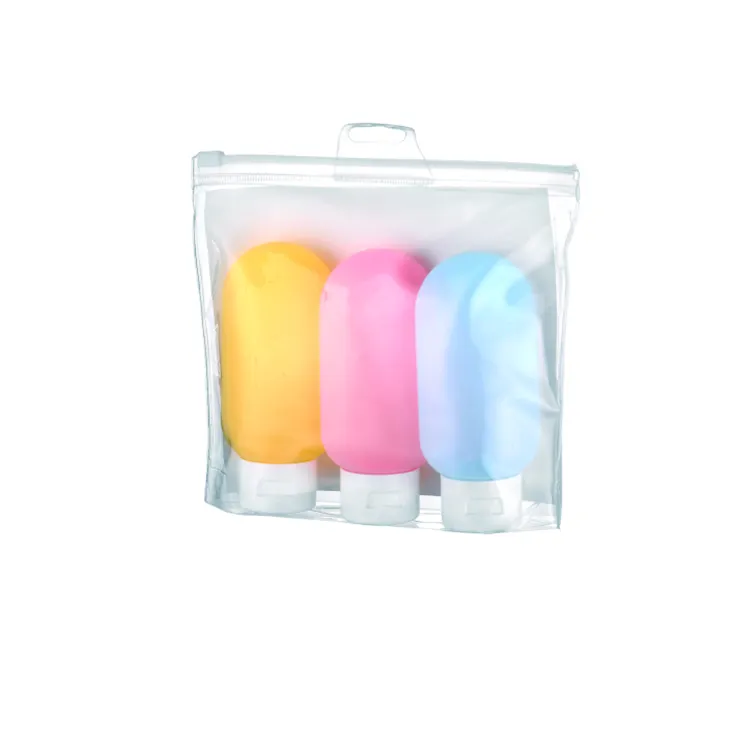60ml Vazio Plástico Viagem Cosméticos Loção Garrafas Set kit Embalagem Para Shampoo Body Wash Cabelo Condicionador