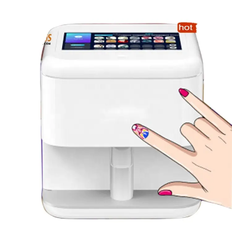 Best price 7 inch touch screen digital nail art polish printer machine