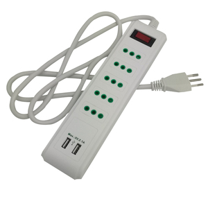 Mini enchufe de conversión estándar, Conector de extensión de 4,8mm y 16A con dos clavijas redondas, conexión de toma de corriente CE, color blanco, CE ROHS - Product Image 1
