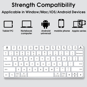 SAMA Custom Magic <strong>Keyboard</strong> Aluminum Alloy Metal Mini Portable Mac Notebook Laptop Multimedia <strong>Computer</strong> <strong>Wireless</strong> <strong>Keyboards</strong> - Product Image 2