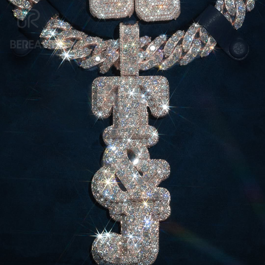 Moissanite 3 pouces + Argent S925