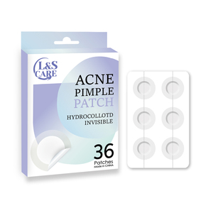 <strong>6</strong> Patches Round <strong>Shape</strong> Hydrocolloid Acne Patch Thin Edge with Dotted Line Super Invisible - Product Image 1