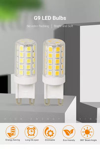 หลอดไฟ LED G9ฐานสองขา3.5W T4 LED สำหรับโคมไฟระย้าคริสตัลฐาน G9 400LM ลำแสง360องศาสำหรับไฟบ้านหรี่แสงไม่ได้ - Product Image 4