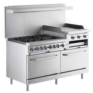 Multi-functional Good Quality 60 Inch 6 Burner <strong>Gas</strong> Range with 24 Inch Griddle Double <strong>Ovens</strong> Commercial <strong>Gas</strong> Range - Product Image 2