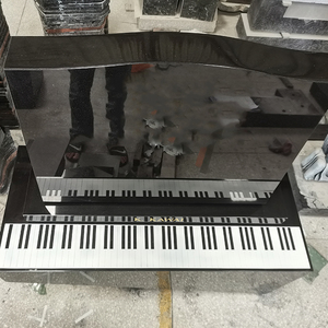 Наружное украшение кладбища фортепьяно в форме индийского черного гранита, уникальный дизайн надгробий в Новой Зеландии - Product Image 3