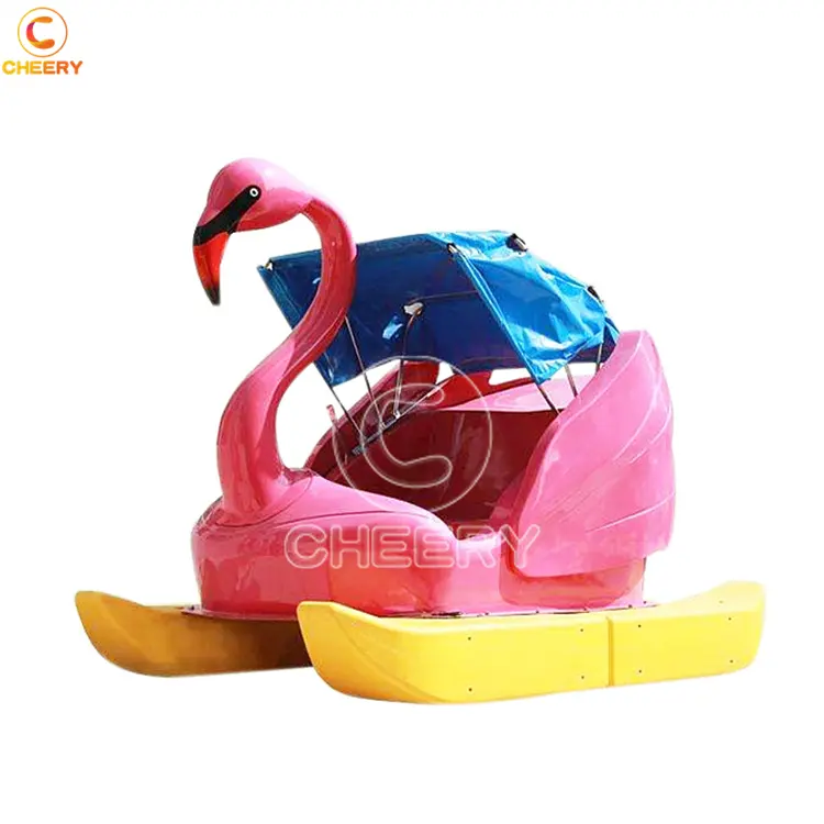 Hot sale water rides amusement park fiberglass leisure boat Flamingo/Swan/ Duck pedal boat