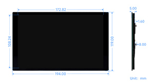 Waveshare 8inch Capacitive Touch <strong>Display</strong> for Raspberry Pi, 1280*800, IPS, DSI <strong>Interface</strong> <strong>I2C</strong> Touch Port Toughened Glass Panel - Product Image 6