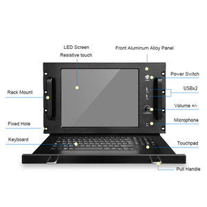 6U Industrial Control Server Rack mount 15/15.6/17.3/19 Zoll All-in-One-Industrie computer mit LCD-Display-Tastatur auf Lager - Product Image 4