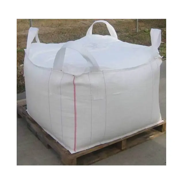 Fibc Bag Venta directa de fábrica 1000kg 2200LBS Heavy Duty Jumbo FIBC Ton bag con parte superior de lona