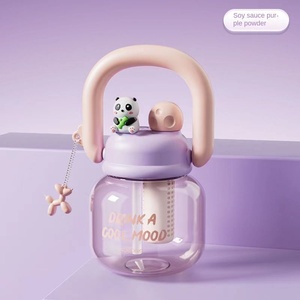 800ml Girl Drinking Water <strong>Bottle</strong> Summer Good-looking Large Capacity Tea Strainer Cute Tea <strong>Making</strong> Plastic <strong>Cup</strong> with Straw - Product Image 3
