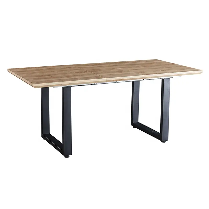 नॉर्डिक सॉलिड वुड डाइनिंग टेबल सेट आयताकार लंबी टेबल रेस्तरां लकड़ी की टेबल
