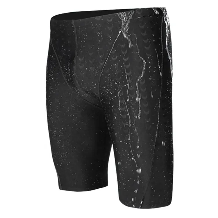 Men Shark Skin Water Repellent Professional Competitive Swimming Trunks Brand Soild Jammer Swimsuit Pant Racing Briefs L-5XL OEM