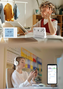 Monitor de temperatura inteligente con conectividad WiFi, higrómetro digital inalámbrico para guardería de bebés, almacén, alertas en tiempo real - Product Image 6