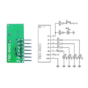 Ev1527 433 MHz Fernbedienung Lerncode Fernbedienung 433,92 Entfernung HF-Sender-und Empfänger modul HF-Empfänger