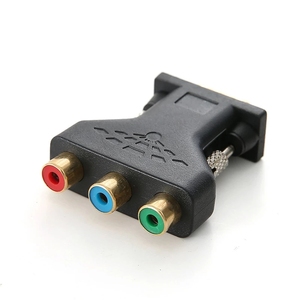 New Arrival <strong>VGA</strong> <strong>RCA</strong> Adapter 3RCA Video Female <strong>to</strong> HD 15 Pin <strong>VGA</strong> Converter Style Component Video Jack Adapter - Product Image 2