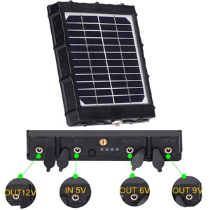 户外太阳能电池板内置8000毫安时电池，用于ip安全摄像机6V 9V 12v输出3瓦太阳能电池板充电器套件 - Product Image 3