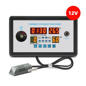 W9002 Two Relay Output 220V 12V Automatic Digital Temperature Control Thermostat <strong>Sensor</strong> Temperature <strong>Controller</strong> with <strong>Timer</strong>
