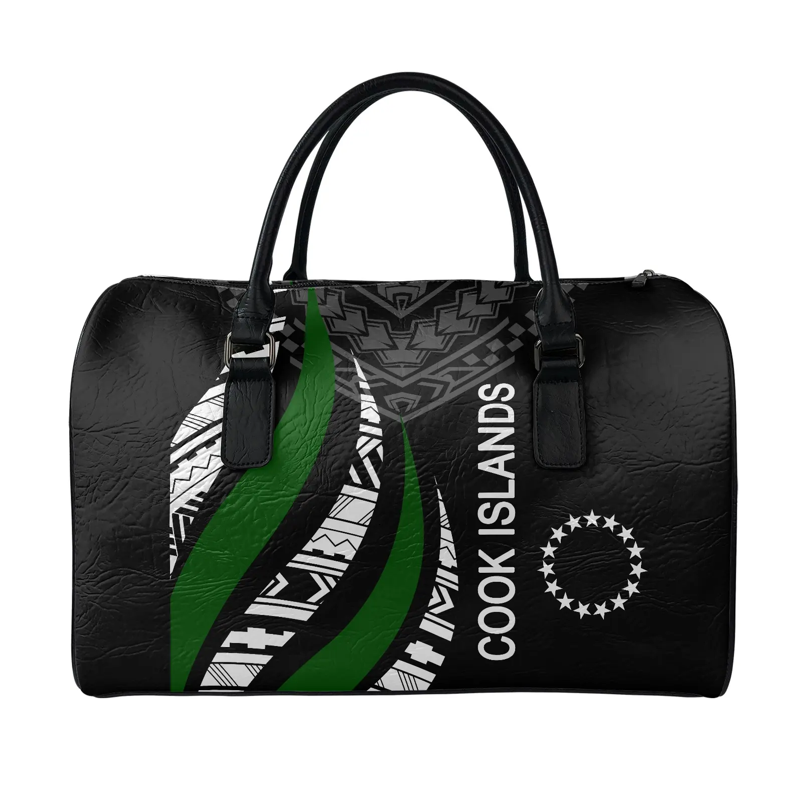 Bolsa de lona de gran capacidad con estampado de bandera de las islas, bolso de viaje con logotipo personalizado, Maleta de viaje