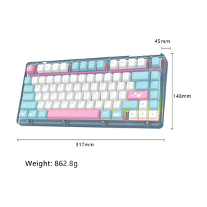 TOPSTYLE-Teclado mecánico con interruptor de cereza, accesorio de alta calidad, RGB, de intercambio en caliente, personalizado, de escritorio, USB, OEM, USB 2,0, con cable de alta calidad,