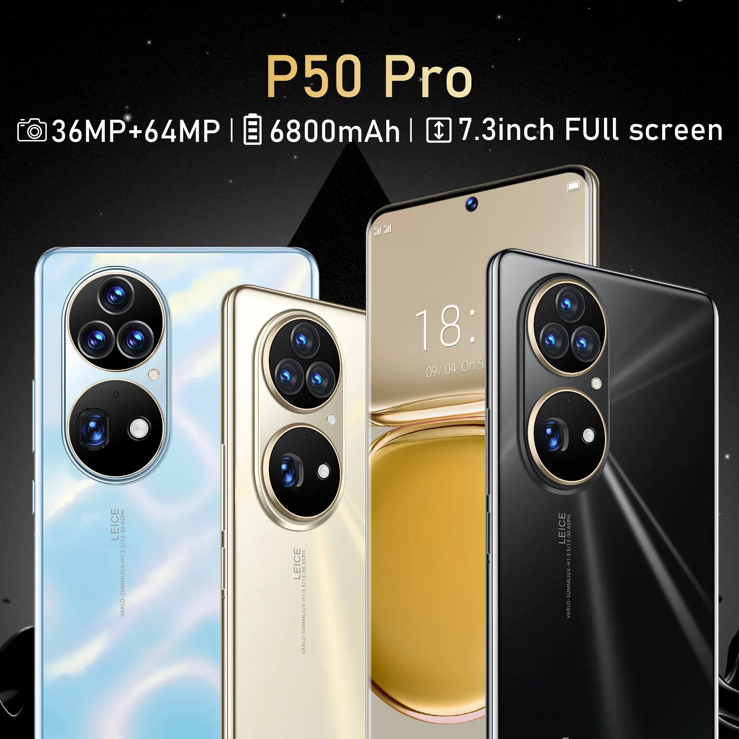 Смартфон p50 Pro 4g 5g мобильный телефон доступ к лицу и разблокированный телефон отпечатков пальцев