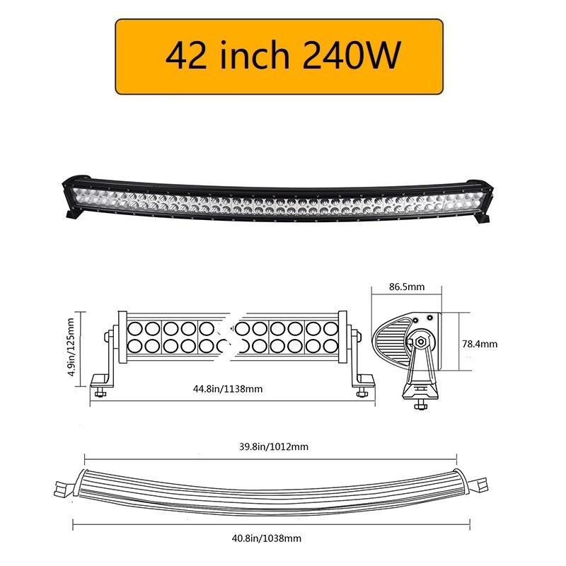 42 pouces 240W (2 rangées incurvées)